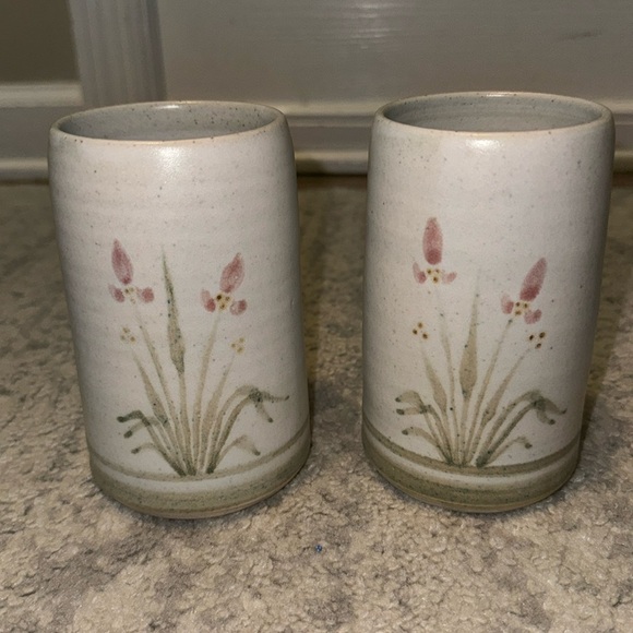 Whynot Pottery vases or glasses North Carolina signed - Picture 1 of 6